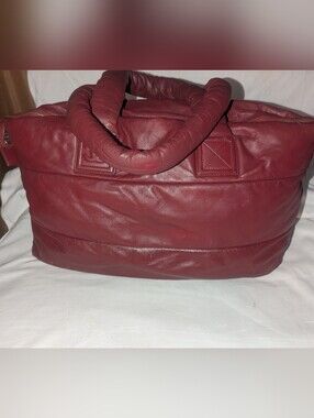 CHANEL Coco Cocoon Burgundy Leather Tote Bag As Is Repair Project.